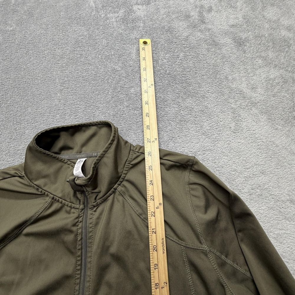 RBX Jacket Womens XL Green Full Zip Pockets Thumbholes Stretch Activewear - Picture 4 of 7